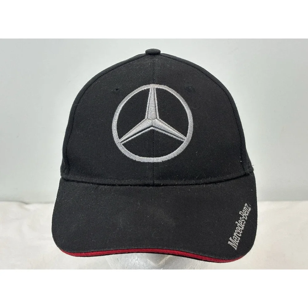 Mercedes-Benz Hat Black Embroidered Emblem Baseball Cap Adjustable Strap